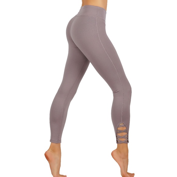 Pants - CRIS Cross Leg Cutouts 7/8 Length leggings high quality